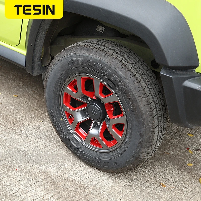 Декоративная наклейка на обод колеса TESIN ABS для Suzuki Jimny 2019 2020 2021 2022 | Автомобили и