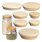 Деревянная крышка для банка для конфет Mason, многоразовые герметичные крышки для хранения консервных банок, крышки с широким отверстием для домашней кухни, деревянная органайзерная бутылка