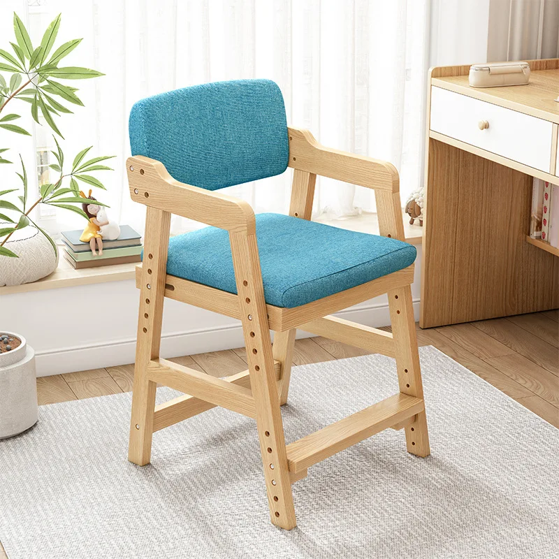 

Home Children Study Chair Lift Backrest Seat Student Writing Desk Chair Living Room Cushion Chair Adjustable Computer Chair