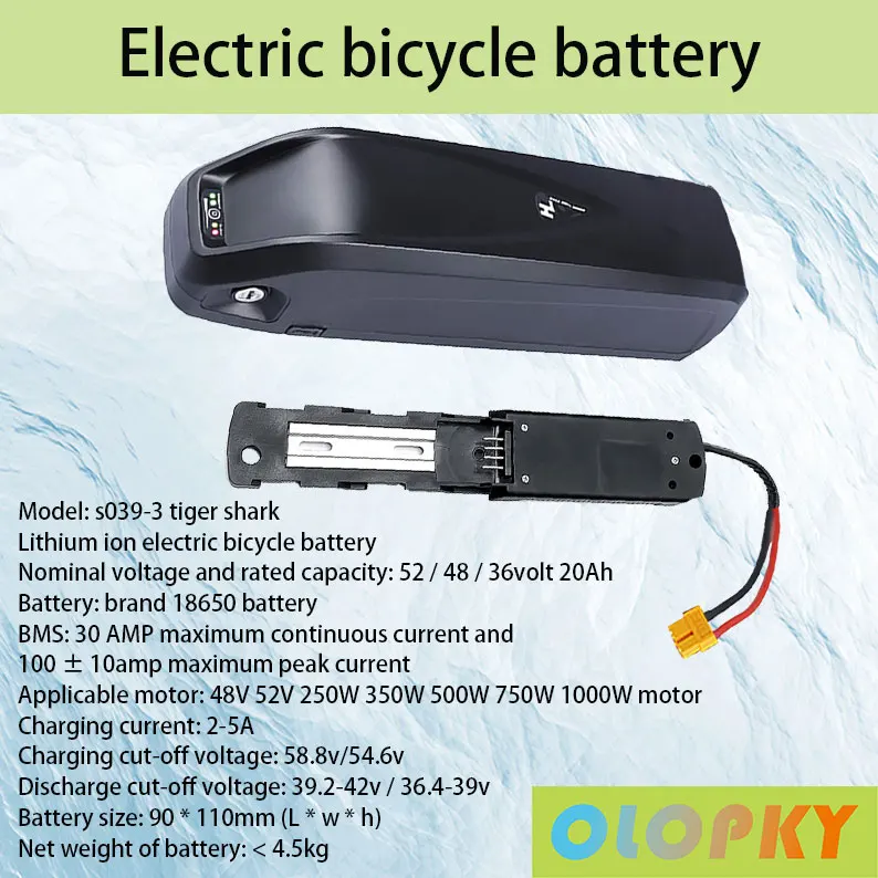 

36V / 48V Hailong electric bicycle battery 52V / 48V 30ah electric bicycle battery 1000W bbshd bbs03 1000W 750W 500W bbs02