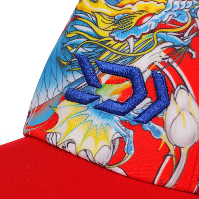 

2021 Summer Daiwa Fishing Hat for Men Anti-uv Long Visor Hat Women Embroidery Outdoor Sports Cap 3 Colors