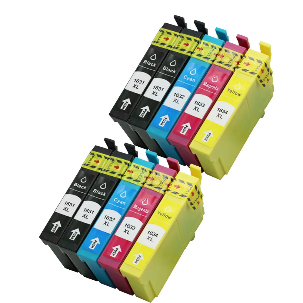 

10pk T1631 1632 1633 1634 Compatible Ink Cartridge for Epson WorkForce 2010W 2510WF 2520NF 2530WF 2540WF 2630WF 2650DWF 2660DWF
