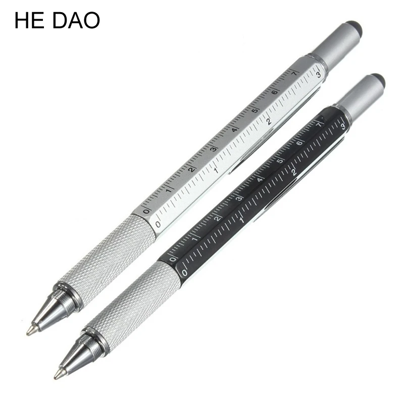 

1pcs/lot New Arrival Tool Ballpoint Pen Screwdriver Ruler Spirit Level With A Top And Scale Multifunction Metal&Plastic Pen