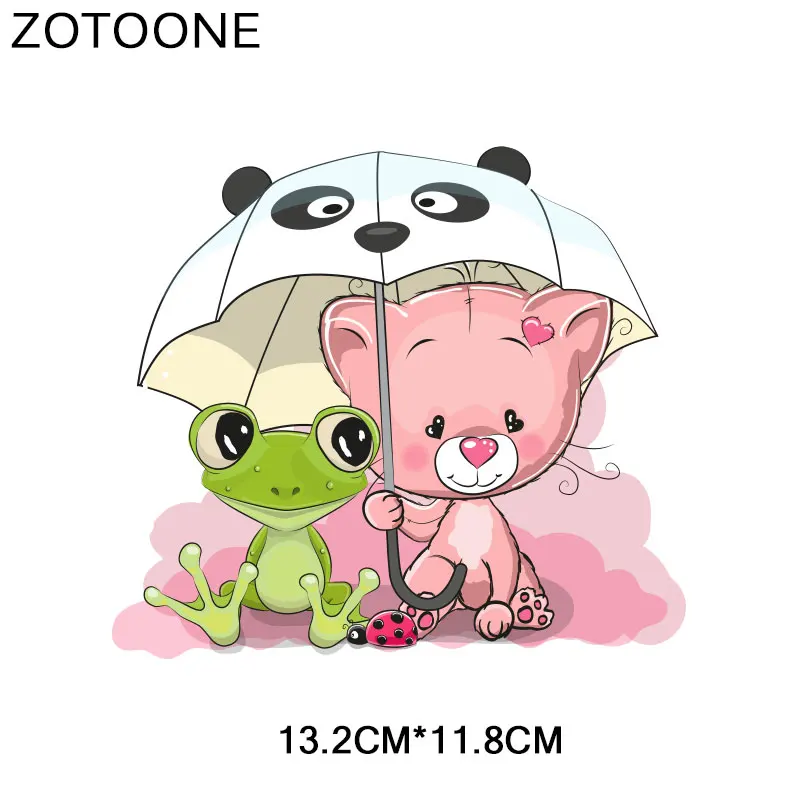 ZT1576 ZOTOONE Мультяшные наклейки с животными для железной передачи одежды DIY аксессуары футболки Платья моющиеся теплопередачи H - Цвет: ZT1576