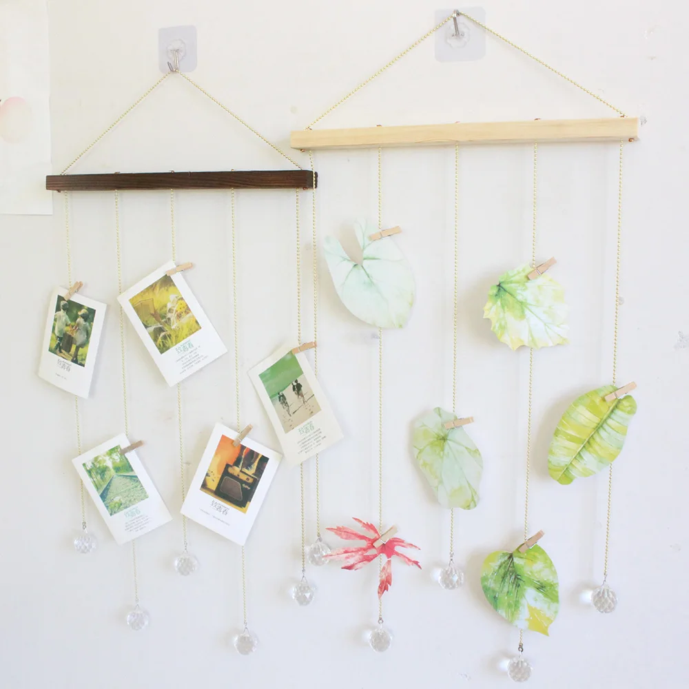 Подвесной фотодисплей DIY фоторамка набор коллажей деревянные клипсы золотая