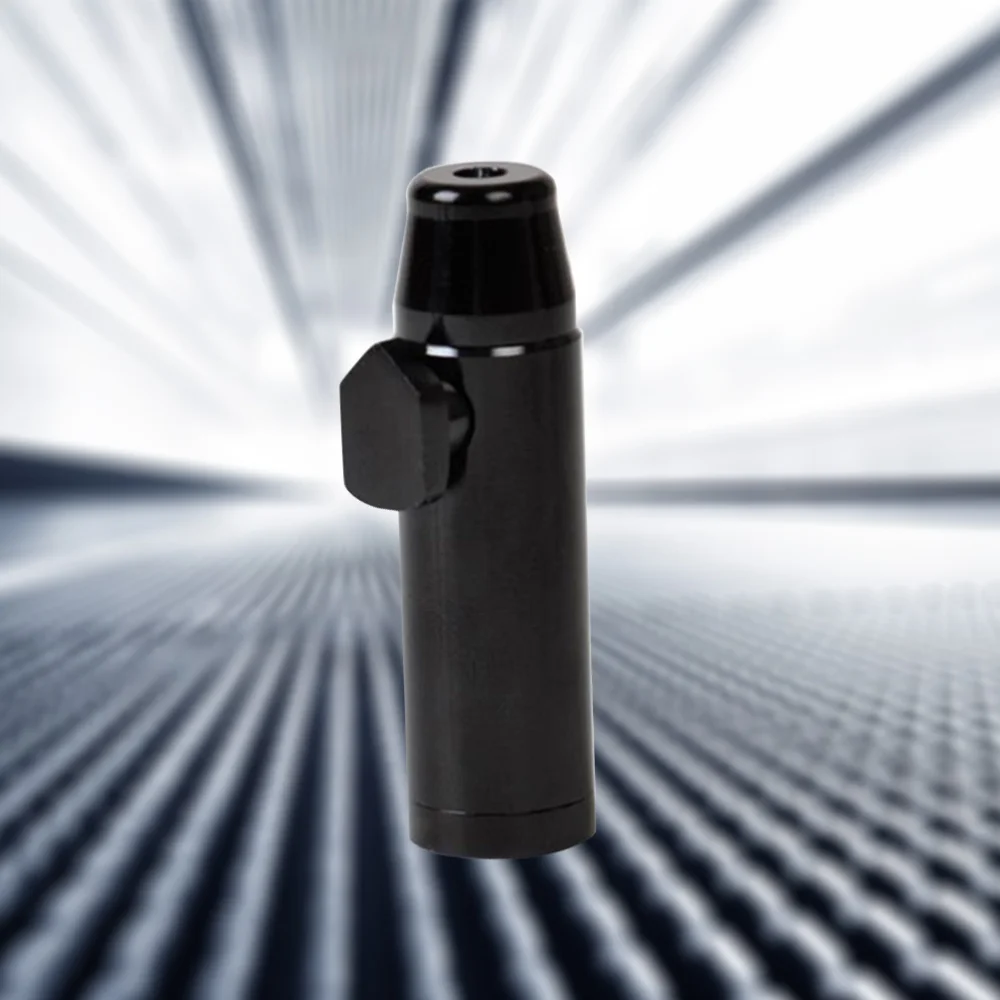 

Aluminium Alloy Snuff Dispenser Portable Metal Bullet Nasal Sniffer (Black)