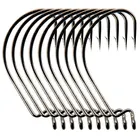 Рыболовные крючки AS 100 шт.лот Texan, мягкие крючки для червя из высокоуглеродистой стали, широкие рыболовные крючки с супер замком, мягкие крючки для приманки, рыболовные снасти