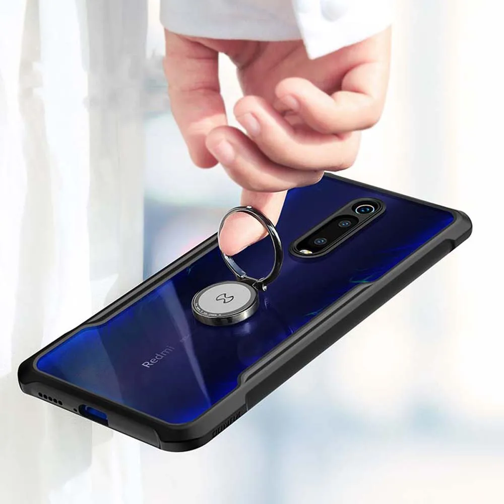 Хит Xundd Роскошный прозрачный чехол для Xiao mi Red mi K20 Pro Чехол с кольцом, противоударные подушки безопасности задняя крышка для Red mi K20 mi 9T 9T Pro Funda