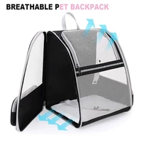 breathable pet cat carrier backpack large capacity cat dogs carrying bag folding pet chest portable outdoor travel pets carrier