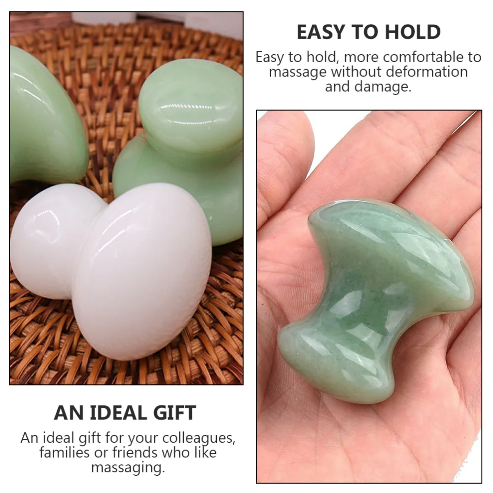 

2Pcs Facial Beauty Massagers Scraping Boards Mushroom Shaped Massagers (Green)