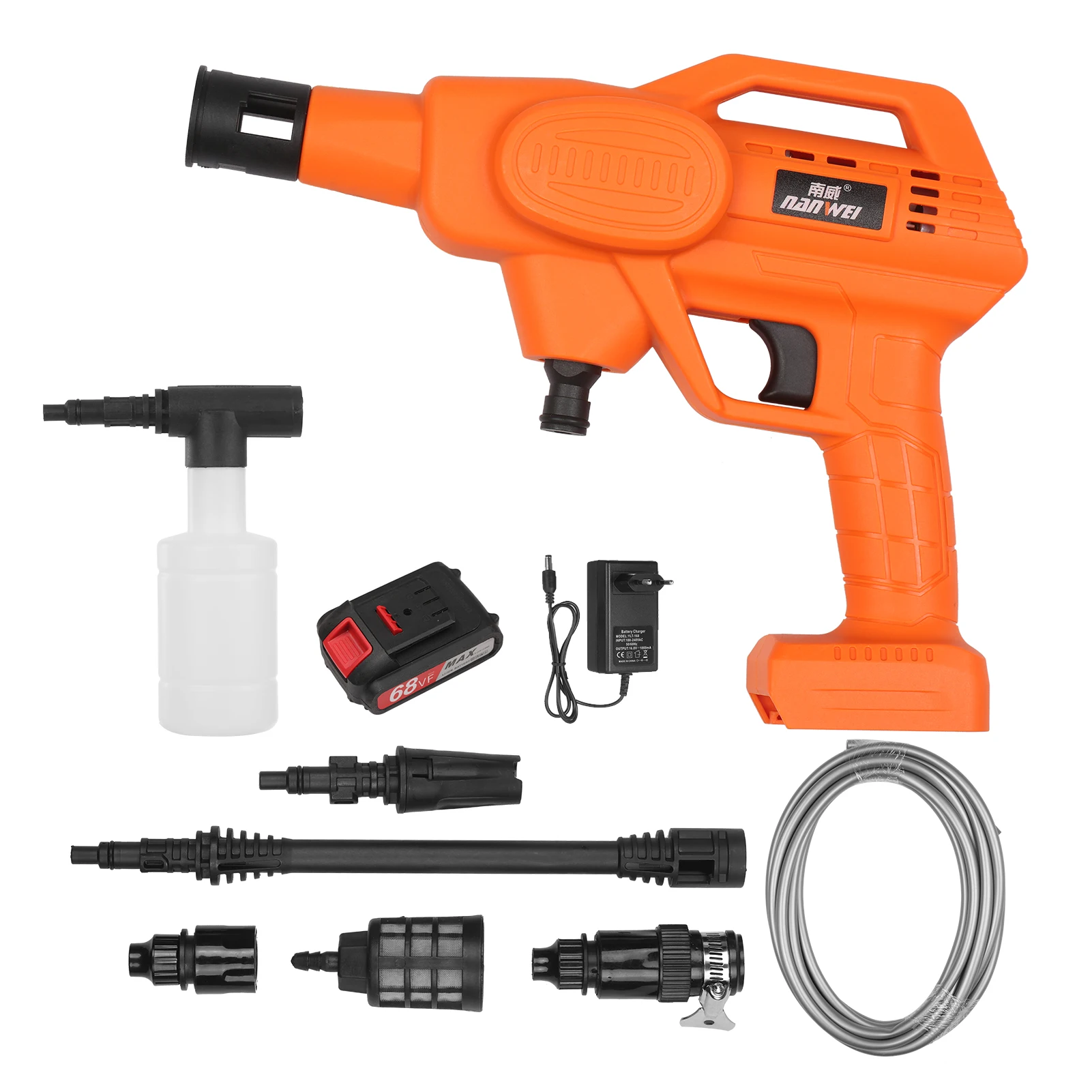 Скидка Мойка Автомобильная портативная под высоким давлением, аппарат для мойки автомобилей, 21 в