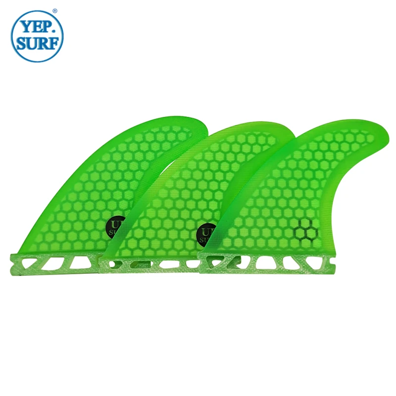 Стеганые ласты для серфинга M зеленые из стекловолокна с сотовой структурой