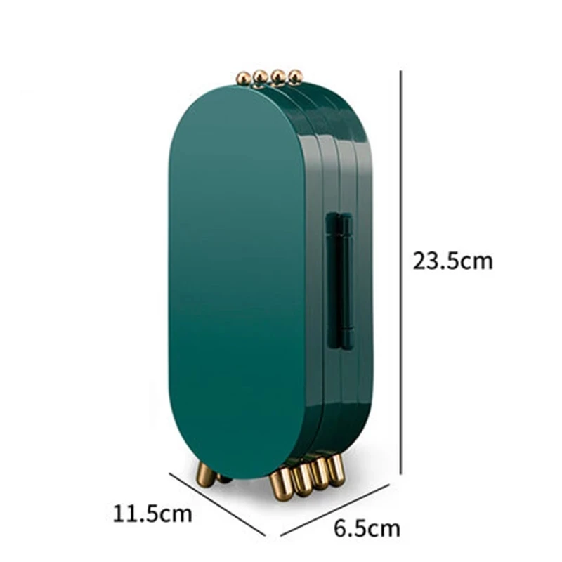 

4 Doors 240 Holes Jewelry Storage Box Foldable Earrings Display Stand Large Bracelet Necklace Storage Box Portable Plastic Box