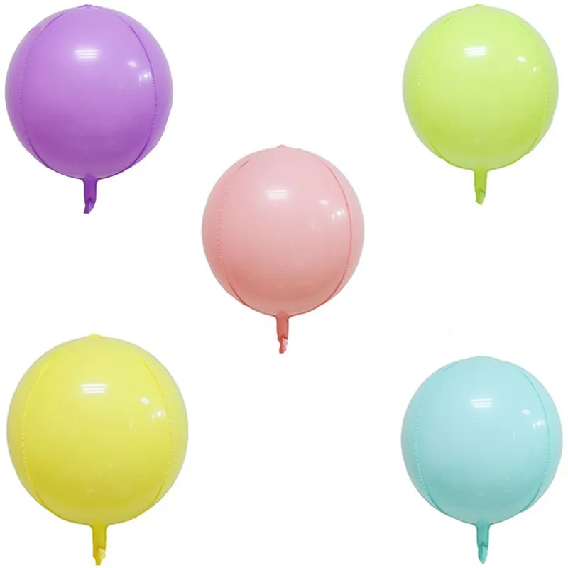 

4D 22 Inch Round Macaroon Series Carnival Aluminum Foil Balloon Birthday Party Wedding Decoration