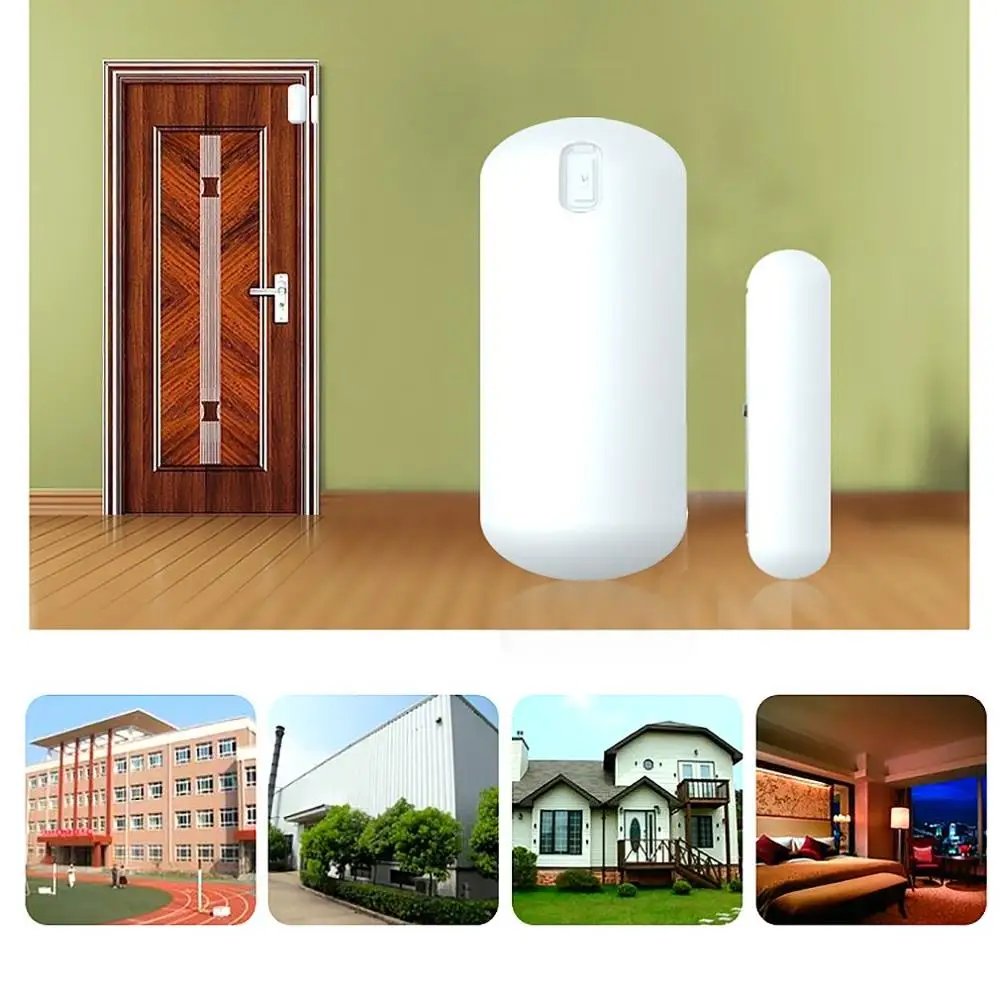 

Wireless Smart Door Sensor Detector Isolates and Triggers 100m Transmission Safety Alarm Electromagnetic Contact Door Sensor