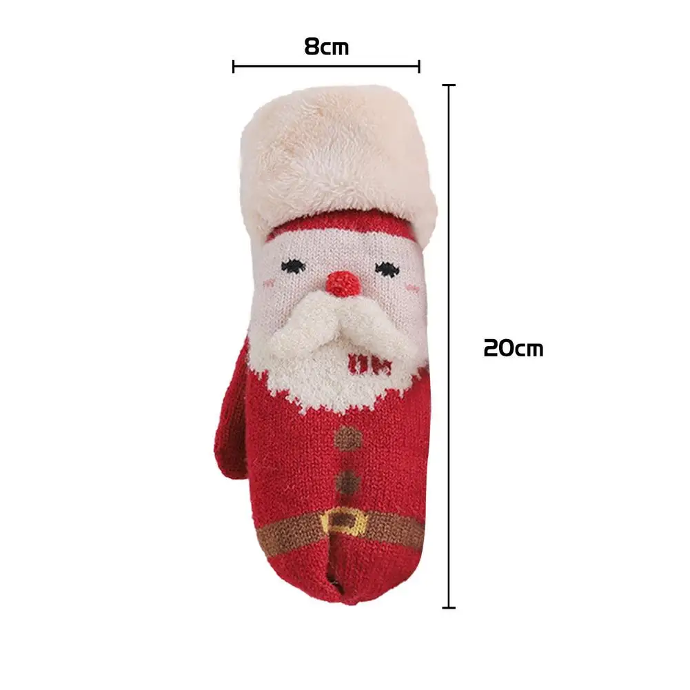

Cute Christmas Warm Winter Gloves Snowflake Printed Knitted Gloves Men Women Gloves Glove Party Supplies Mittens Merry Christmas