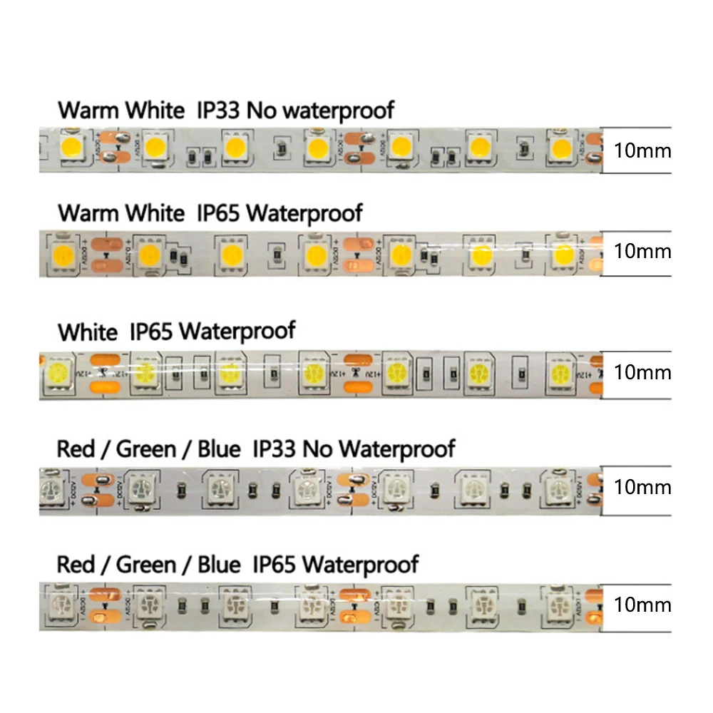 Светодиодная водонепроницаемая лента SMD 5050 для подсветки телевизора 5 В 12 24 м |