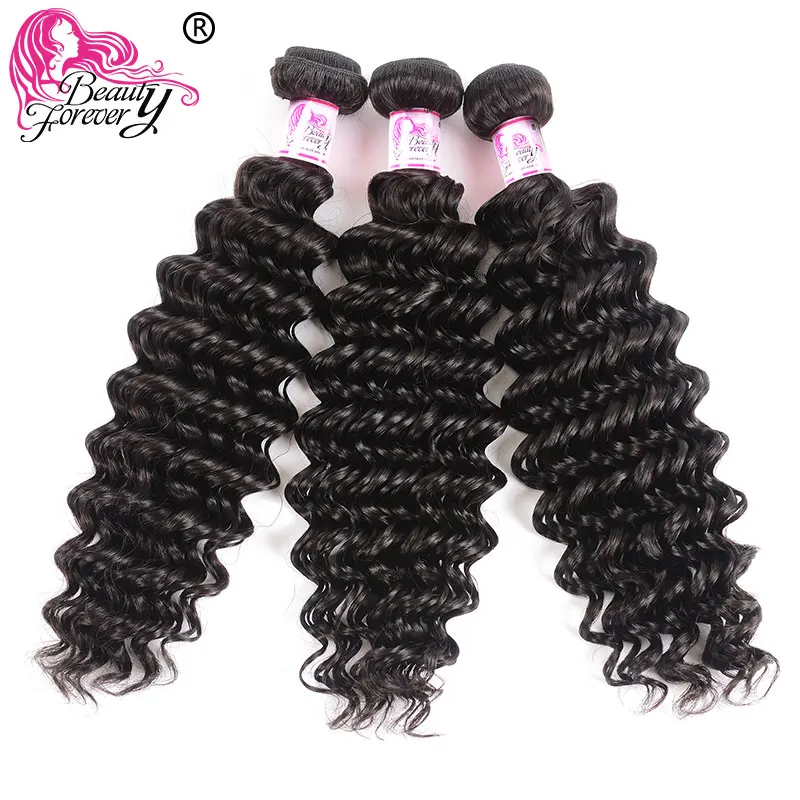 BEAUTY FOREVER 3 пучка глубокая волна волос малазийские человеческие волосы ткет remy наращивание волос натуральный цвет 12-26 дюймов