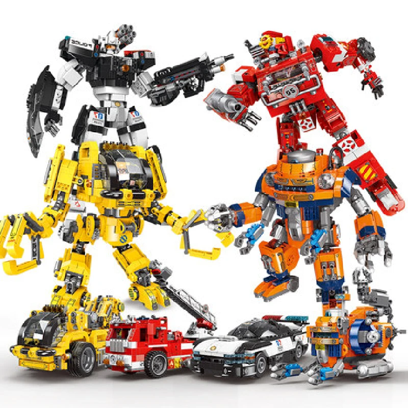 

XINGBAO Assembly Building Blocks Autobots Deformation Two-in-one Variable Shapes Boy Children Alpinia Assembled Toys