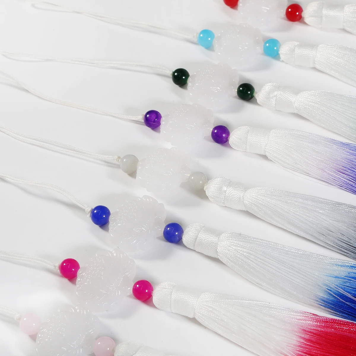 1 шт. разноцветные белые нефритовые кисточки в форме лотоса DIY украшения