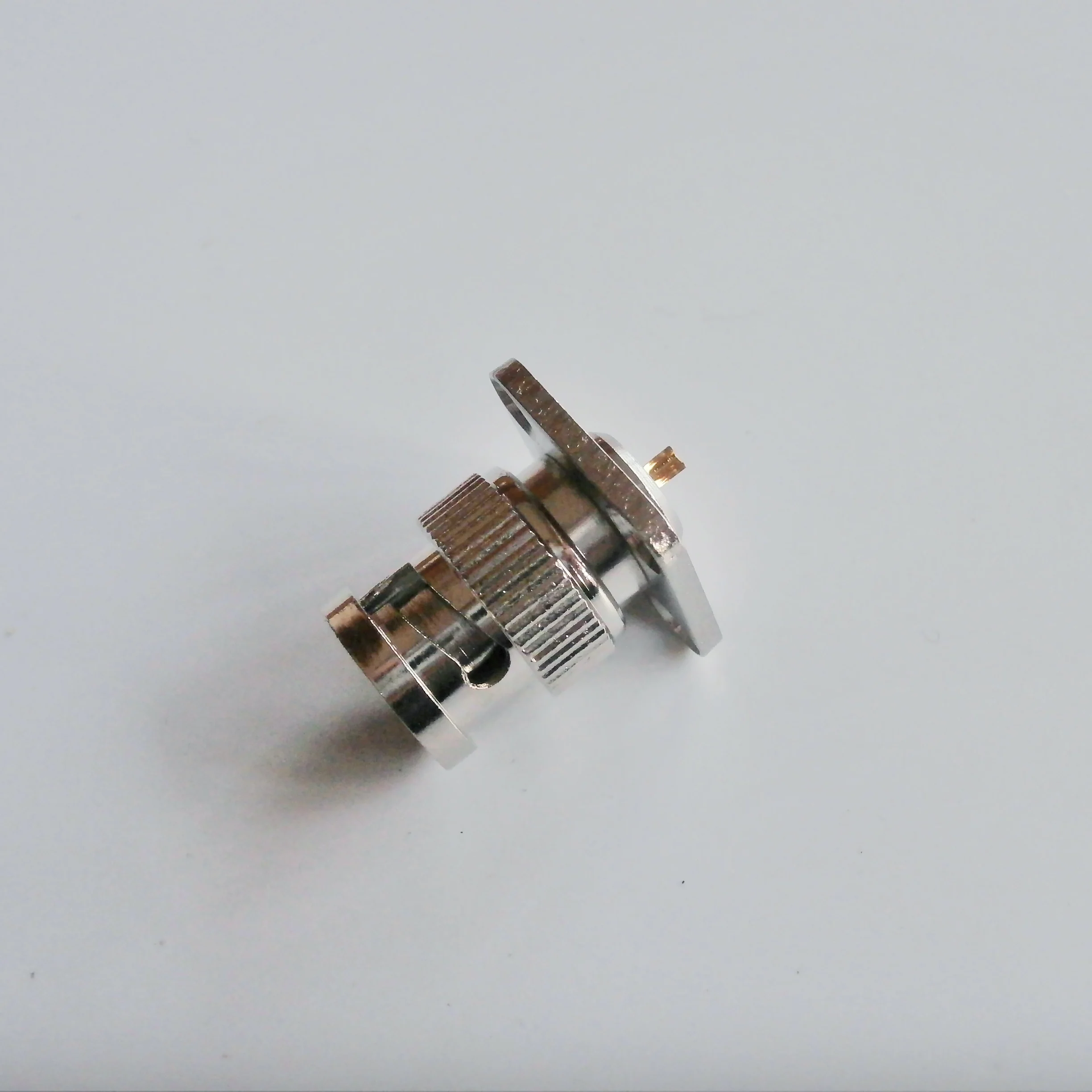 1Pcs BNC Male Plug 12.7mm 4-holes Flange Deck Mount Solder Cup RF connector Brass