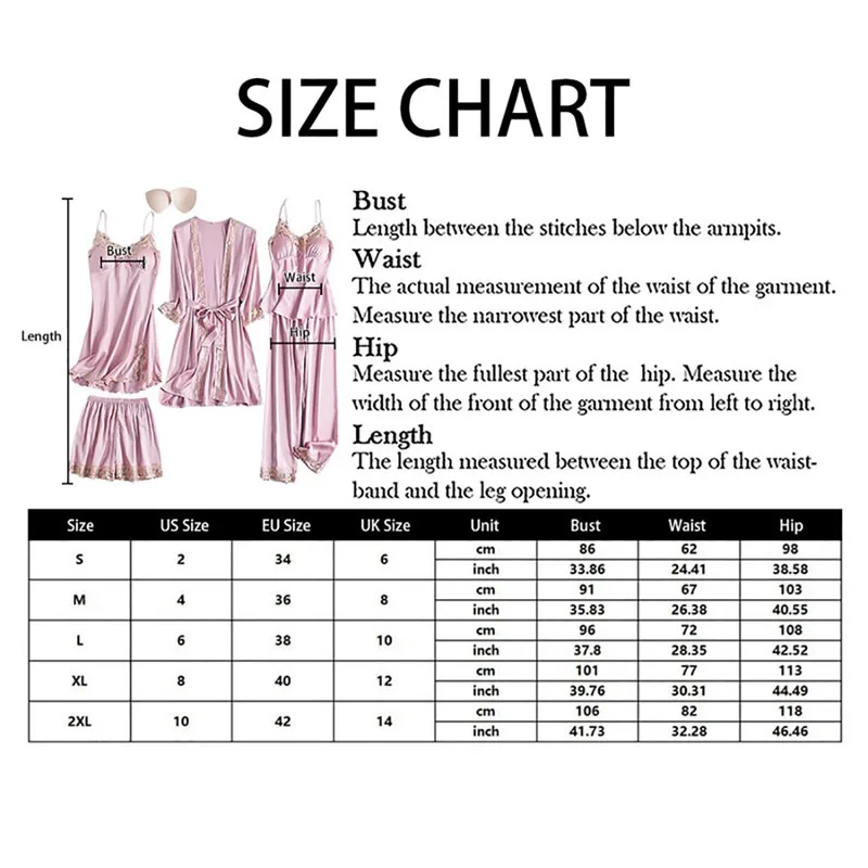 

5PC Silk Pajamas For Women Home Suit Pyjamas Mujer Set Satin Nightwear Sleepwear 2021 Pijama Split Lace Sexy Lingerie Sleepdress