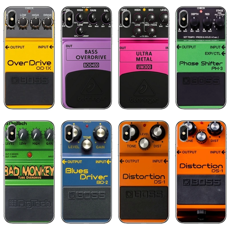 For Xiaomi Redmi 7 7A note 8 pro k20 Mi A3 9t CC9 CC9e 9 lite SE Boss Distortion Pedal Silicone phone case | Мобильные телефоны и
