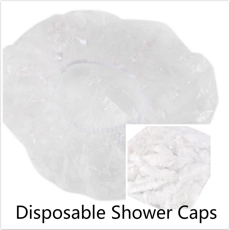 Одноразовые шапочки для душа 100 шт. прозрачный спа-салон одноразовая эластичная