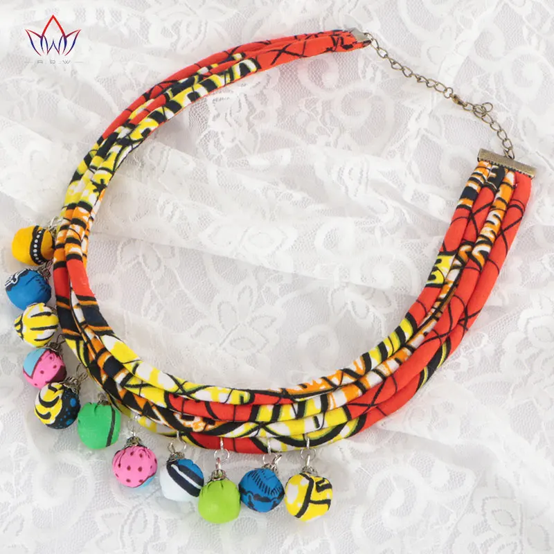 2020 Новый дизайн Африканский узор Кенте ткани заявление ожерелье африканская