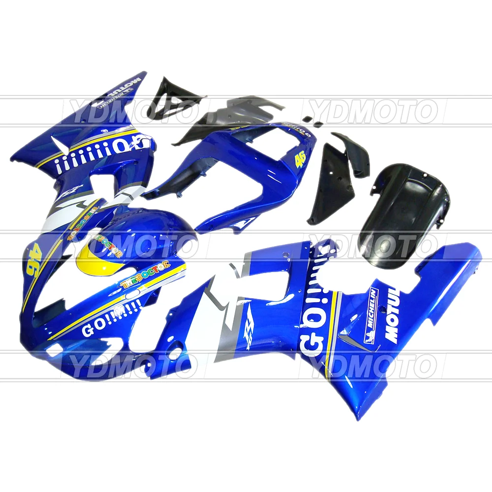 

100% Fitting ABS Plastic Injection Motorcycle Fairings For Yamaha YZF-R1 2000 2001 YZF R1 00 01 YZFR1 Full Fairing Kit Go Blue