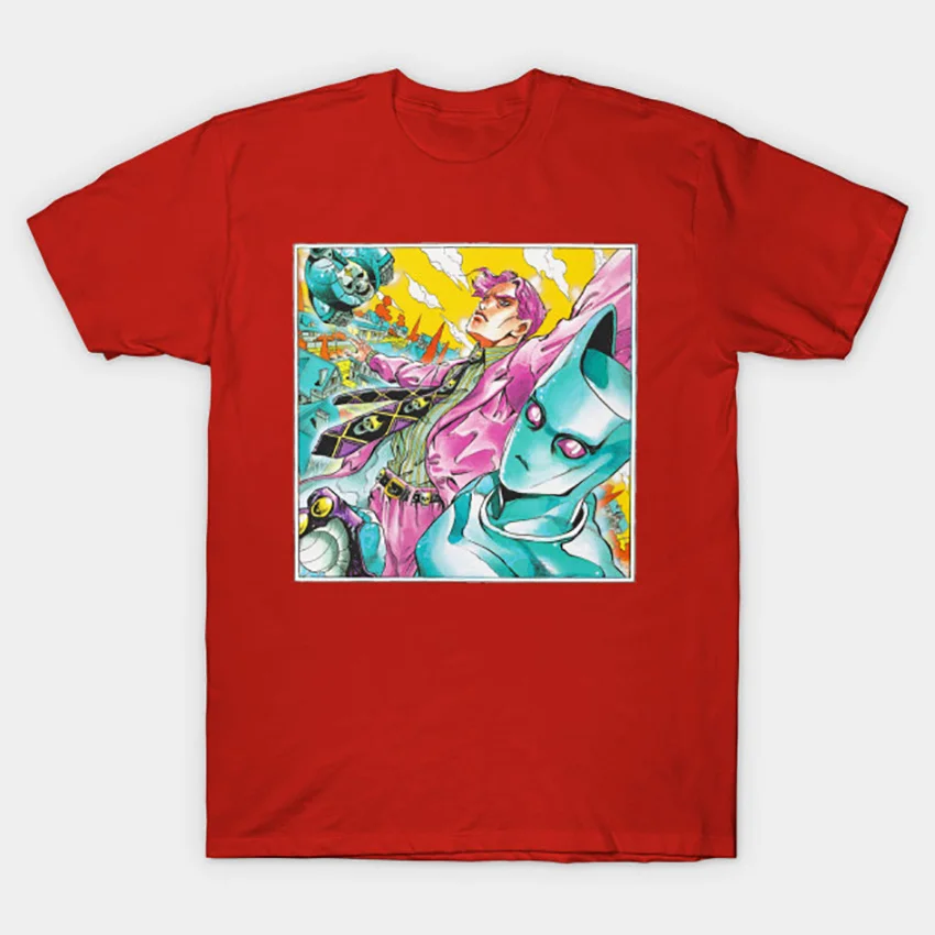 JJBA-Кира queen футболка Jojos невероятное приключение футболка прозрачная сердечный приступ dwxqfazttswdre убийца queen бриллианта ломкое