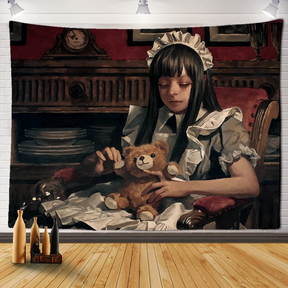 Ретро Мандала горничная Медведь узор одеяло мультфильмы настенные комиксы