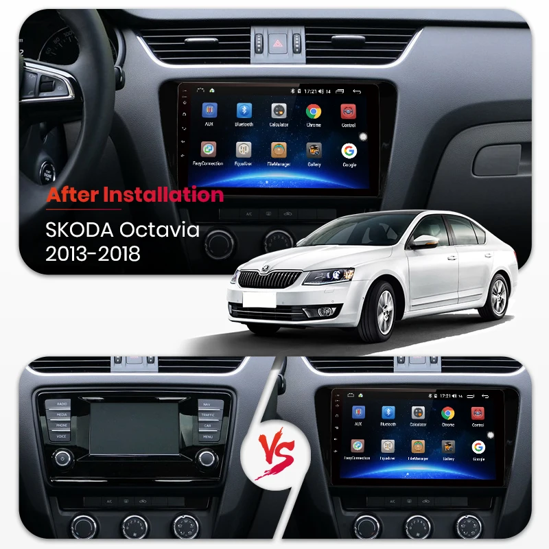 AWESAFE для SKODA Octavia 2013- A7 J10 автомобильный Радио Мультимедиа Видео плеер gps DSP No 2din 2 din Android 9,0 4G+ 64G