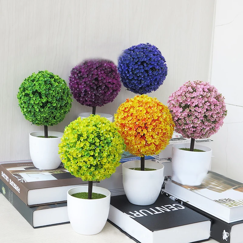 Сакура снежок искусственные растения Трава шар бонсай искусственное дерево