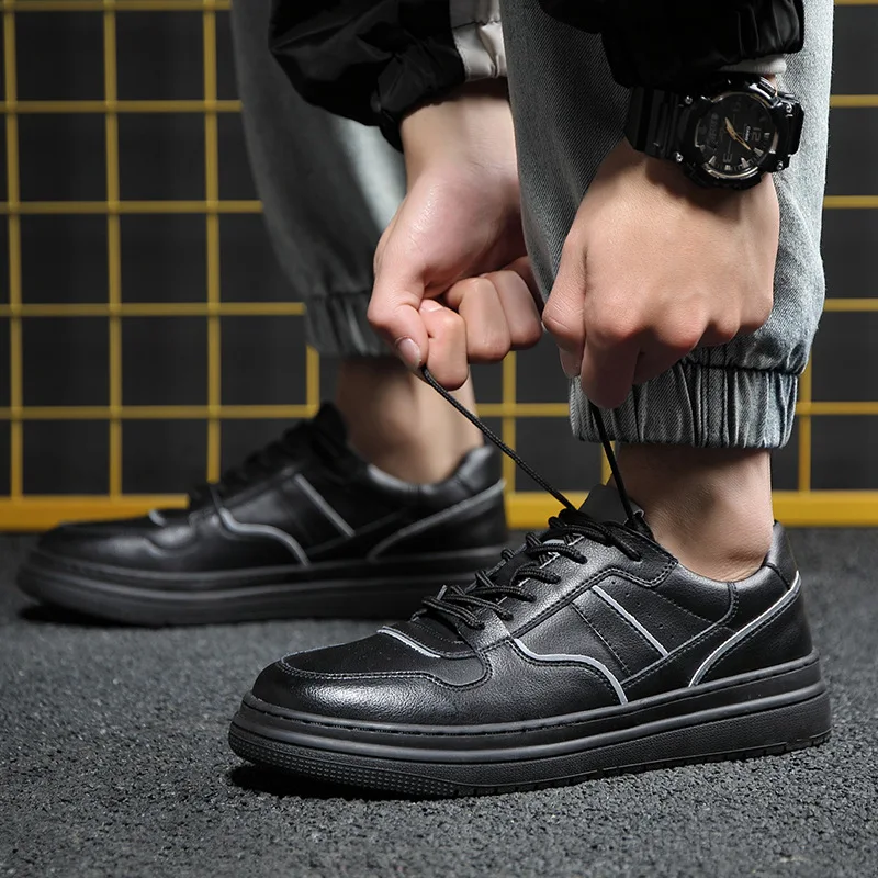 LIMEIKE мужские лоферы повседневная кожаная обувь модная деловая броги мужская