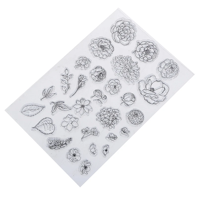 

Flower Transparent Clear Silicone Stamp For Diy Scrapbooking Photo Decoration