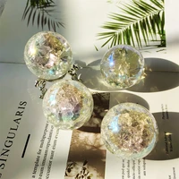 rainbow aura crack ball quartz crystal healing reiki gemstones sphere home decoration