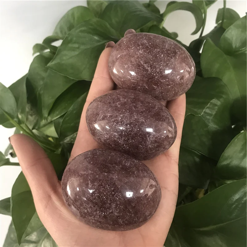 Натуральный кристалл из клубничного кварца пальмовый камень необработанный