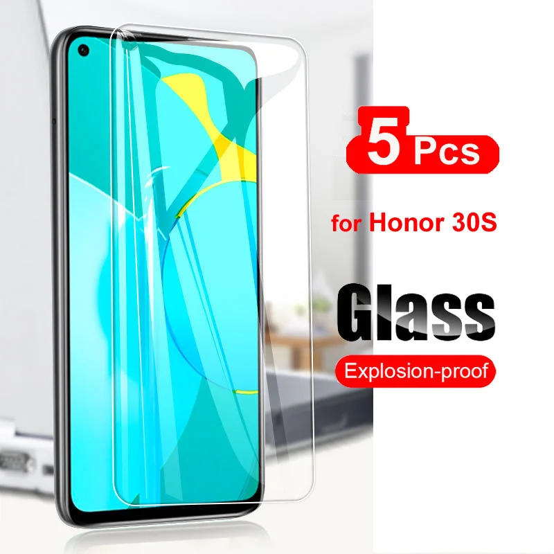 

Защитное стекло, закаленное стекло для Huawei Honor 30 30i 30s, 5 шт.