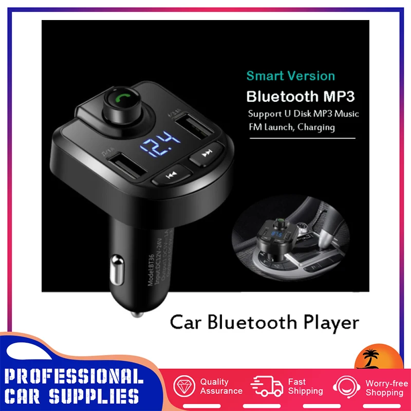 

Автомобильный Bluetooth-плеер с двумя USB-портами, 1 А, а