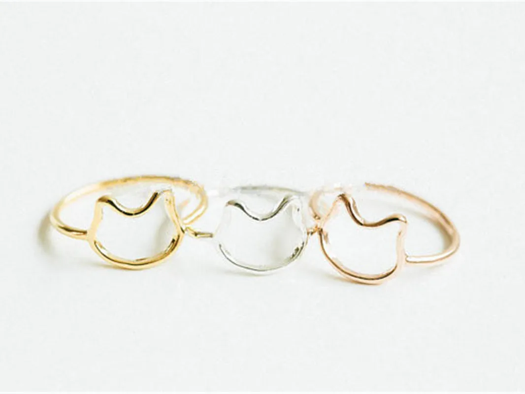 Модные кольца с животными в форме кошачьей головы для женщин | Украшения и