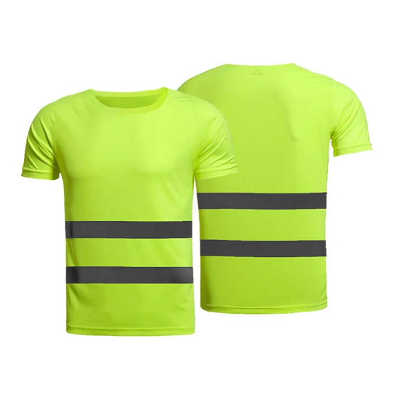100% полиэстер футболки рабочая Безопасность защитная одежда безопасность Hi Vis