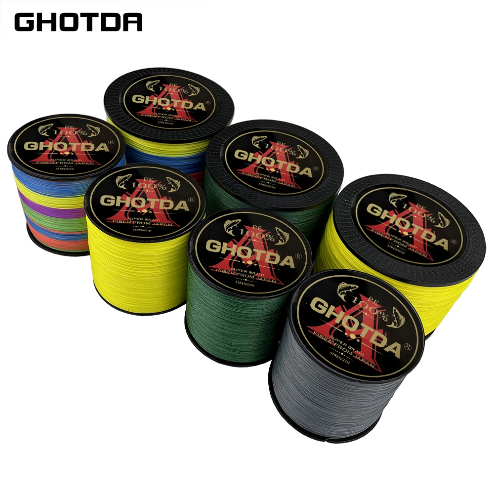 

GHOTDA 1000M 500M 300M 100M Fishing Line 12/9 Strands Braided PE Line Saltwater Multifilament Fishing Tackle