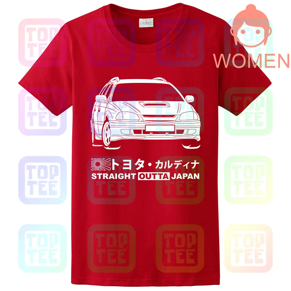 Women Red GT-shirt Toyota Caldina GT-T ST215W '97-'99 футболка - Цвет: Women Red