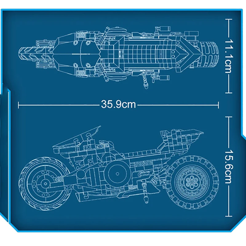 

New MOC K84 High-Tech Punk Yaiba Kusanagi Motorcycle Bricks 668PCS Creative DIY Car Building Blocks Toys for Kids Gifts