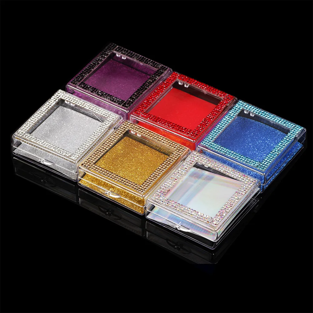 

10pcs New Arrival Crystal Clear Lash Box for 25mm 27mm Dramatic Mink Lashes Empty Clear Square Lashes Packaging