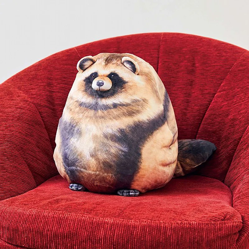 Новинка симпатичная Реалистичная мягкая плюшевая игрушка 30 70 см енот лиса милая