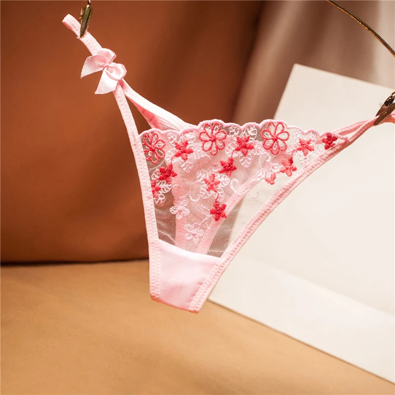 

Трусы женские кружевные прозрачные с низкой посадкой, 8 цветов, мягкие воздухопроницаемые трусики