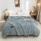 Новое одеяло для кровати, однотонное одеяло, мягкое одеяло из шерпы, махровое одеяло, теплое Флисовое одеяло на диван, летнее портативное одеяло с воздушным кондиционированием