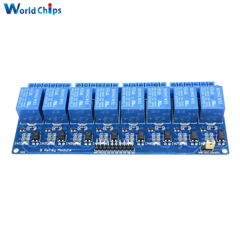 Плата релейного модуля Smart Electronics 5 В 8 каналов щит с оптроном для Arduino ARM PIC AVR DSP Diy MCU